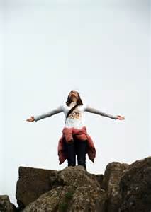 Lady on mountain